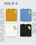 Pack of 4 Drop Shoulder Oversized Tshirts