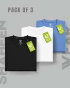 Pack of 3 Drop Shoulder Oversized Tshirts