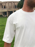 Oversized Drop shoulder Tshirt-White